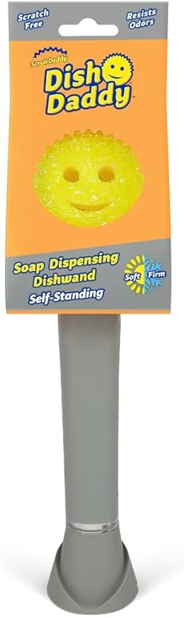 Scrub Daddy Dishwand FlexTexture Foam Head with Built-In Soap Dispenser