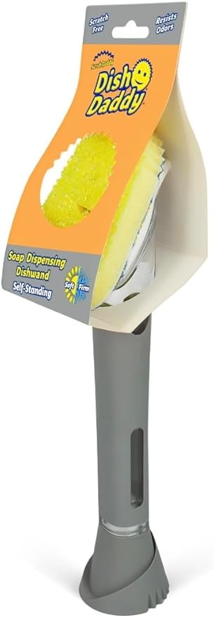 Scrub Daddy Dishwand FlexTexture Foam Head with Built-In Soap Dispenser