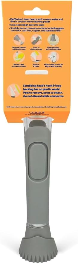 Scrub Daddy Dishwand FlexTexture Foam Head with Built-In Soap Dispenser