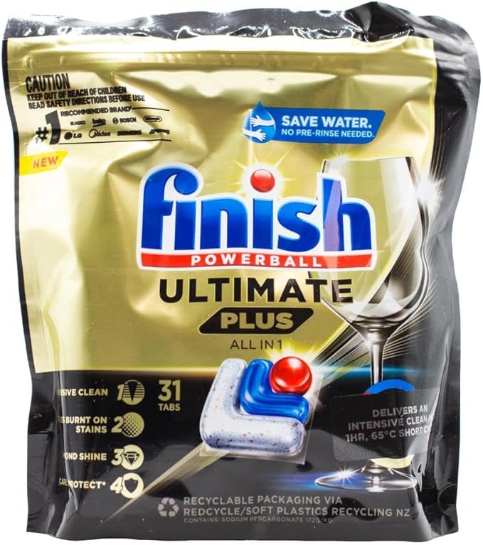 Finish Powerball Ultimate Plus All in 1 Dishwasher Detergent Pods 31 Tablets