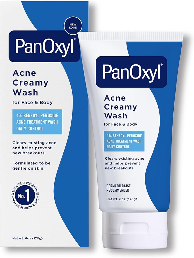 PanOxyl Daily Control Acne Creamy Wash 4% Benzoyl Peroxide 6 oz 170g