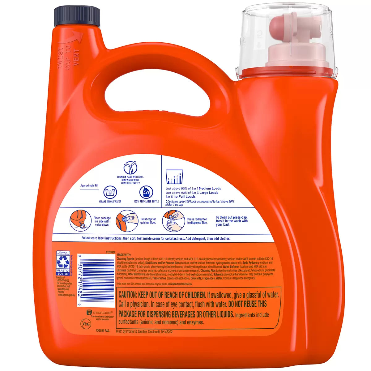 Tide Ultra Downy April Fresh Liquid Detergent 3.78L Powerful Clean with Fabric Softener Boost