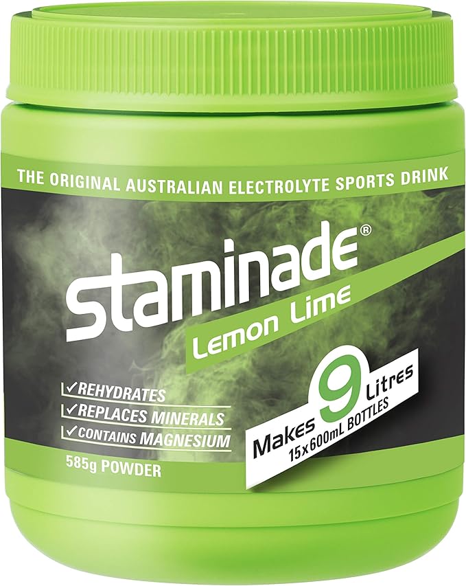 Staminade Sports Drink Powder 585g Lemon Lime Flavour for Rehydration