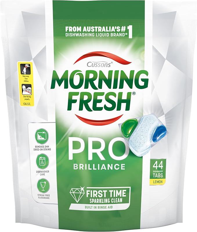 Morning Fresh Pro Brilliance Powerful Dishwasher Tablets 132 Pack 3 x 44