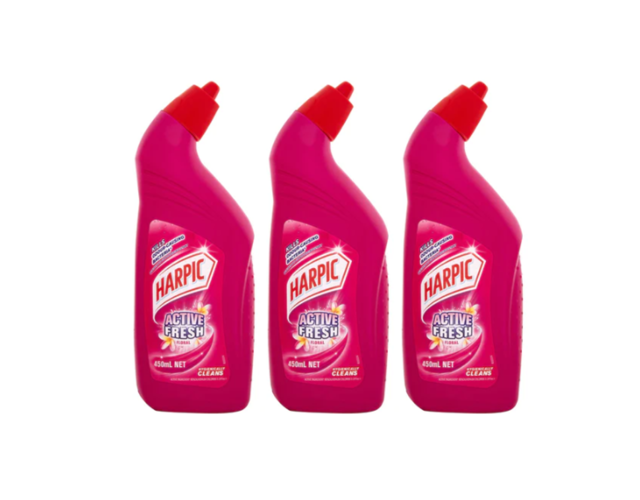Harpic Active Fresh Toilet Cleaner Floral 3 x 450mL