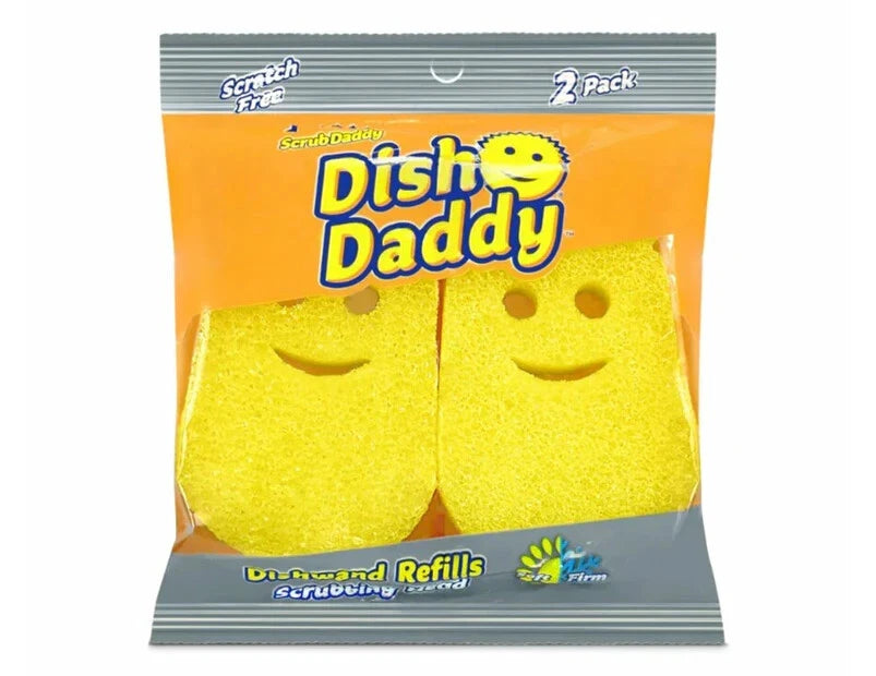 Scrub Daddy Yellow Dishwand Replacement Sponges 2 Pack