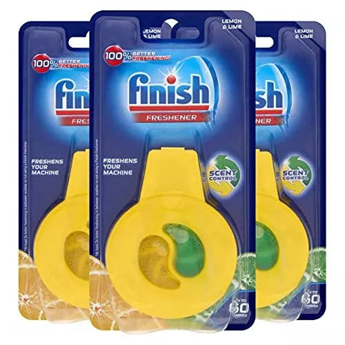 Finish Triple Pack Dishwasher Freshener Lemon & Lime Fights Odours