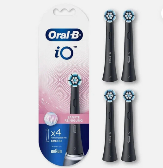 Oral-B iO Gentle Care Replacement Brush Heads Black 4-Pack