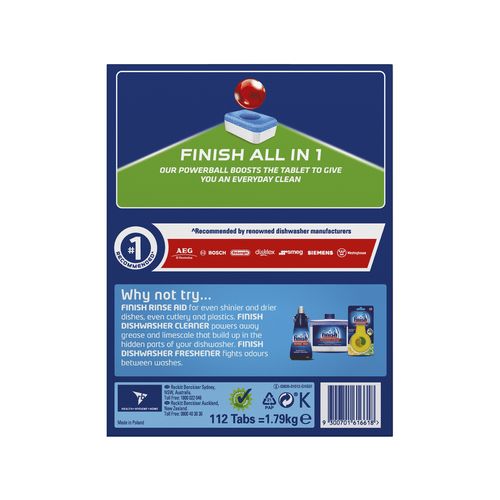 Finish Powerball Clean Dishwasher Tablets 112 Pack