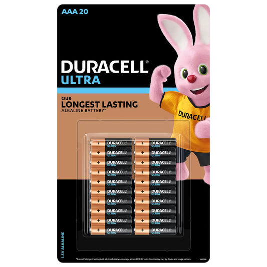 Duracell Ultra AAA Batteries Long-Lasting Alkaline 20 Count