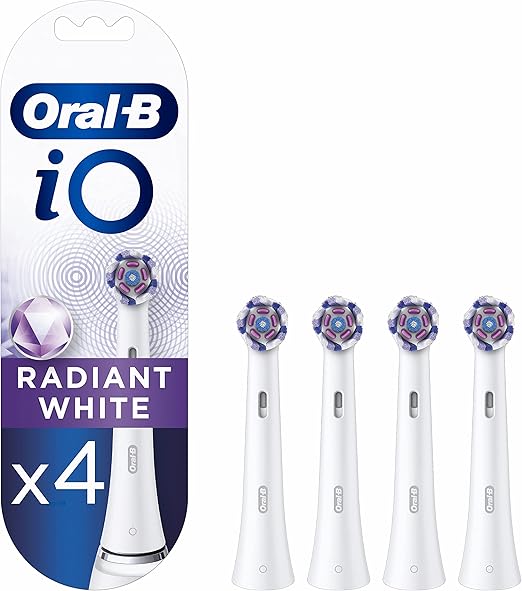Oral-B iO Radiant White Brush Heads 4-Pack for Teeth Whitening