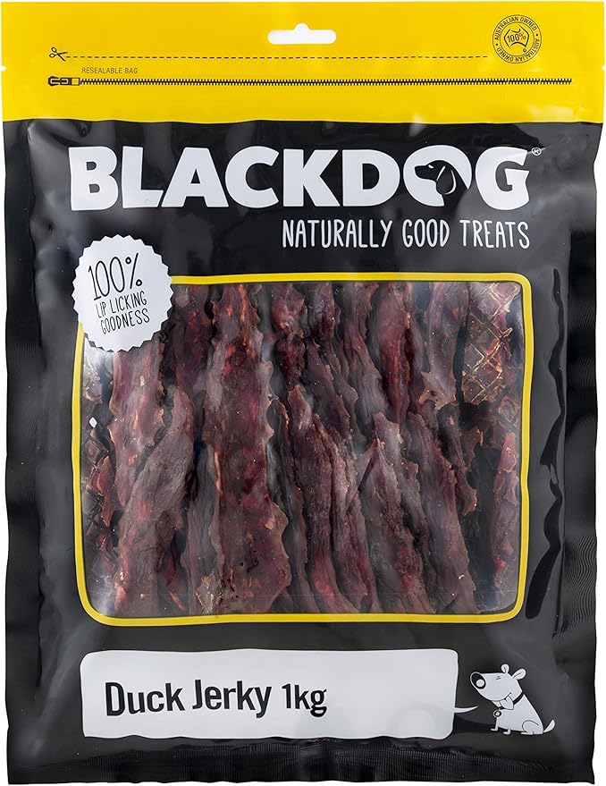 2x Blackdog Duck Jerky Dog Treats 1KG Premium Natural Snacks