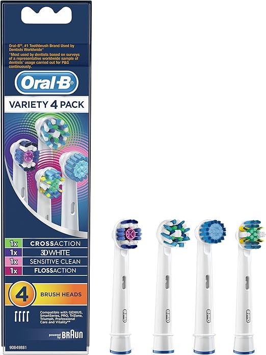 3x Oral-B Genuine Variety Clean Electric Toothbrush Replacement Heads 4 Pack