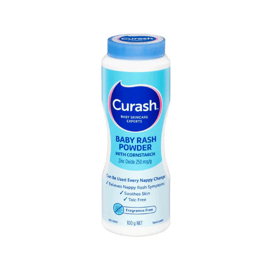 100g Curash Baby Rash Powder with Cornstarch Rash Prevention and Relief