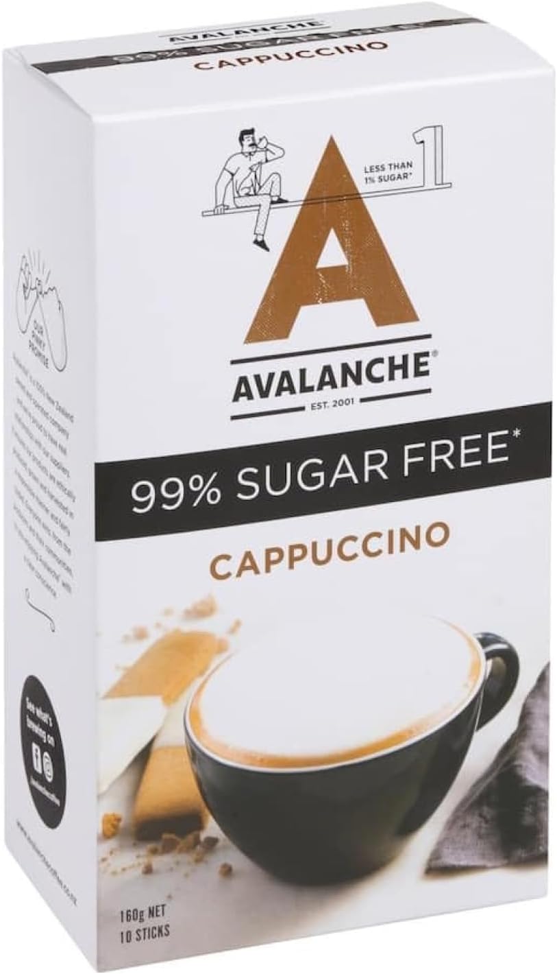 Avalanche Coffee Sticks 160 g 99% Sugar Free Cappuccino 10