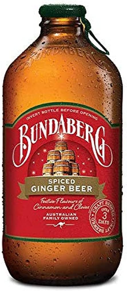 Bundaberg Spiced Ginger Beer – 24 x 375ml Bottles of Bold Zesty Refreshment