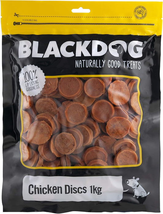 BLACKDOG Chicken Treats for Dogs Discs 1kg Tasty