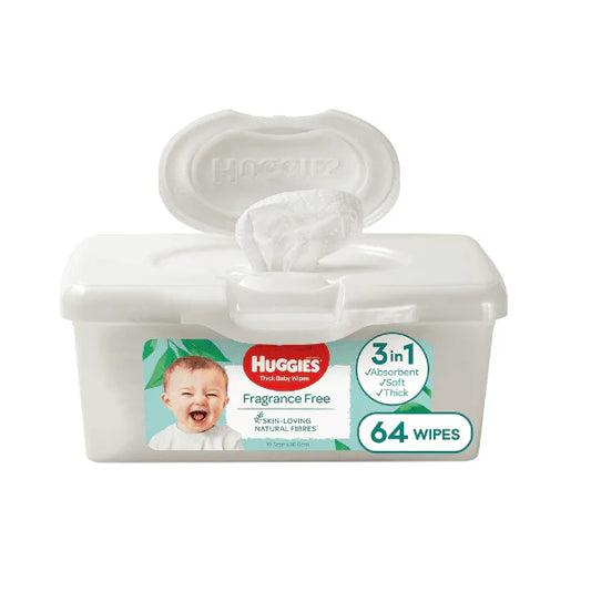 Refillable Huggies Baby Wipes Tub 64 Count