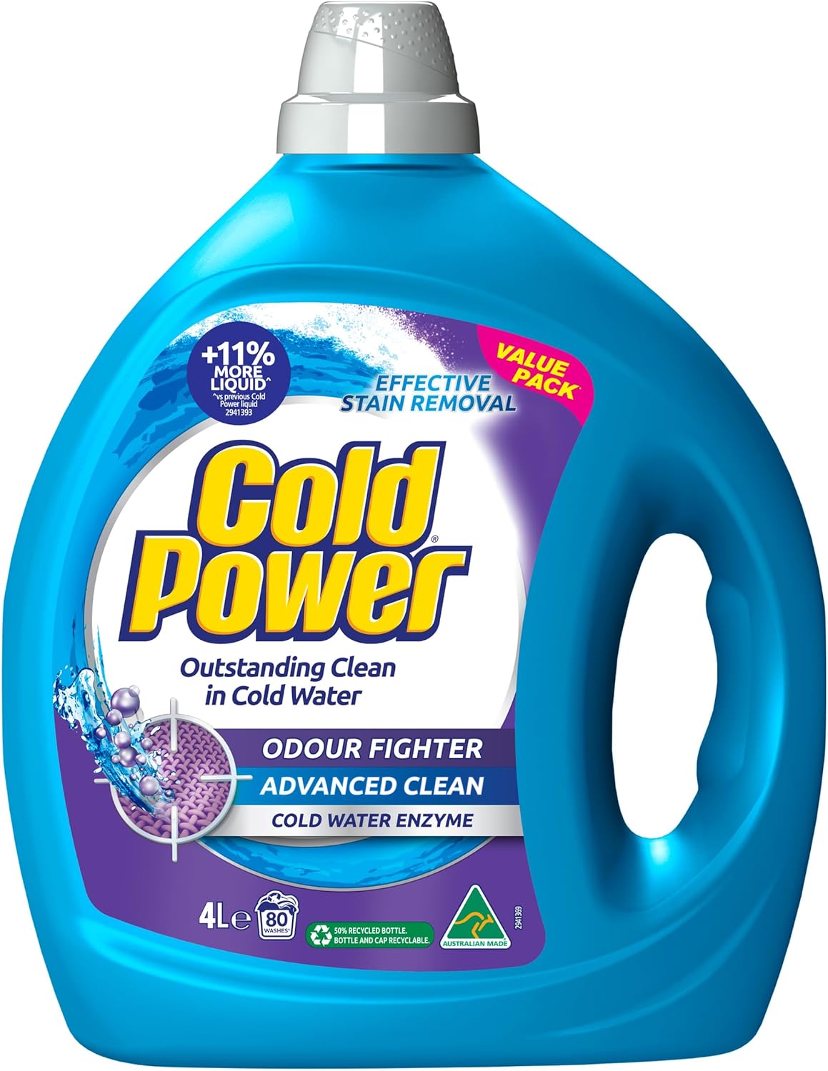 Cold Power Effective Odour Control 4L Laundry Detergent Liquid