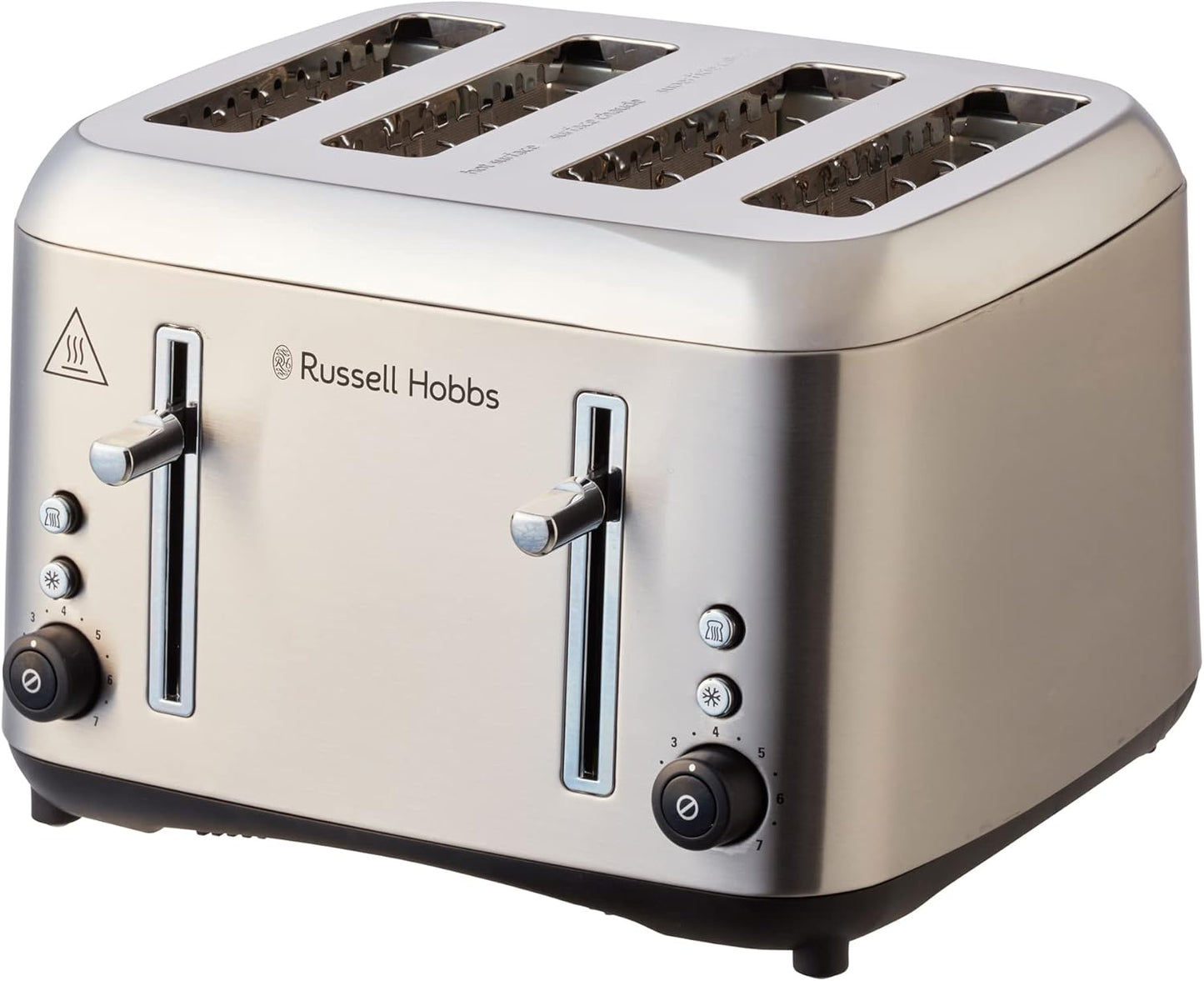 Russell Hobbs Stainless Steel Addison RHT514BRU 4 Slice Toaster Brushed