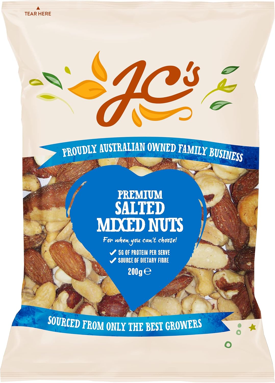 J.C.'s Quality  Salted Mixed Nuts Foods Premium 350g