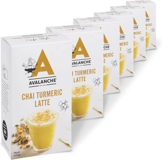 Avalanche Coffee Sticks Turmeric Cafe Style Chai 60 Pack of 6