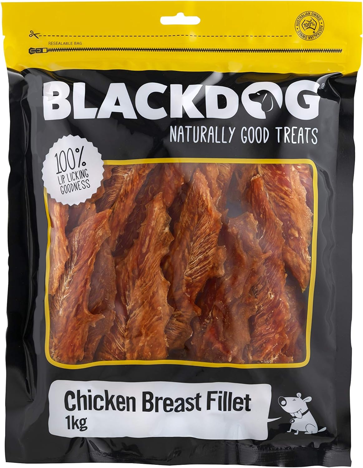 BLACKDOG Dog Treats 1kg Chicken Breast Premium