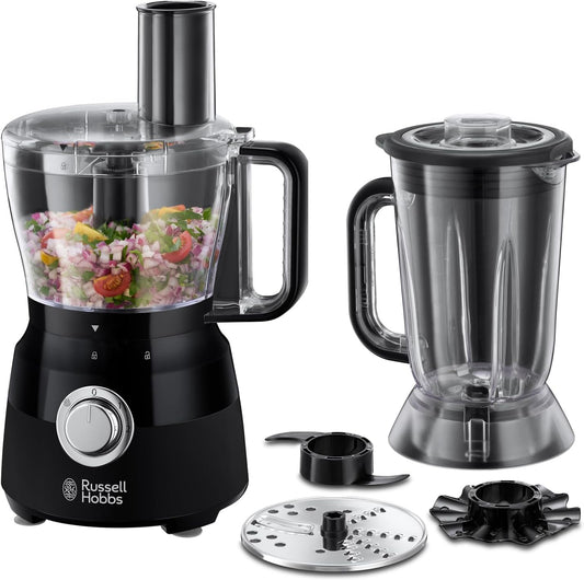 Russell Hobbs Matte Black RHFP5BLK Food Processor 2 Speed Settings