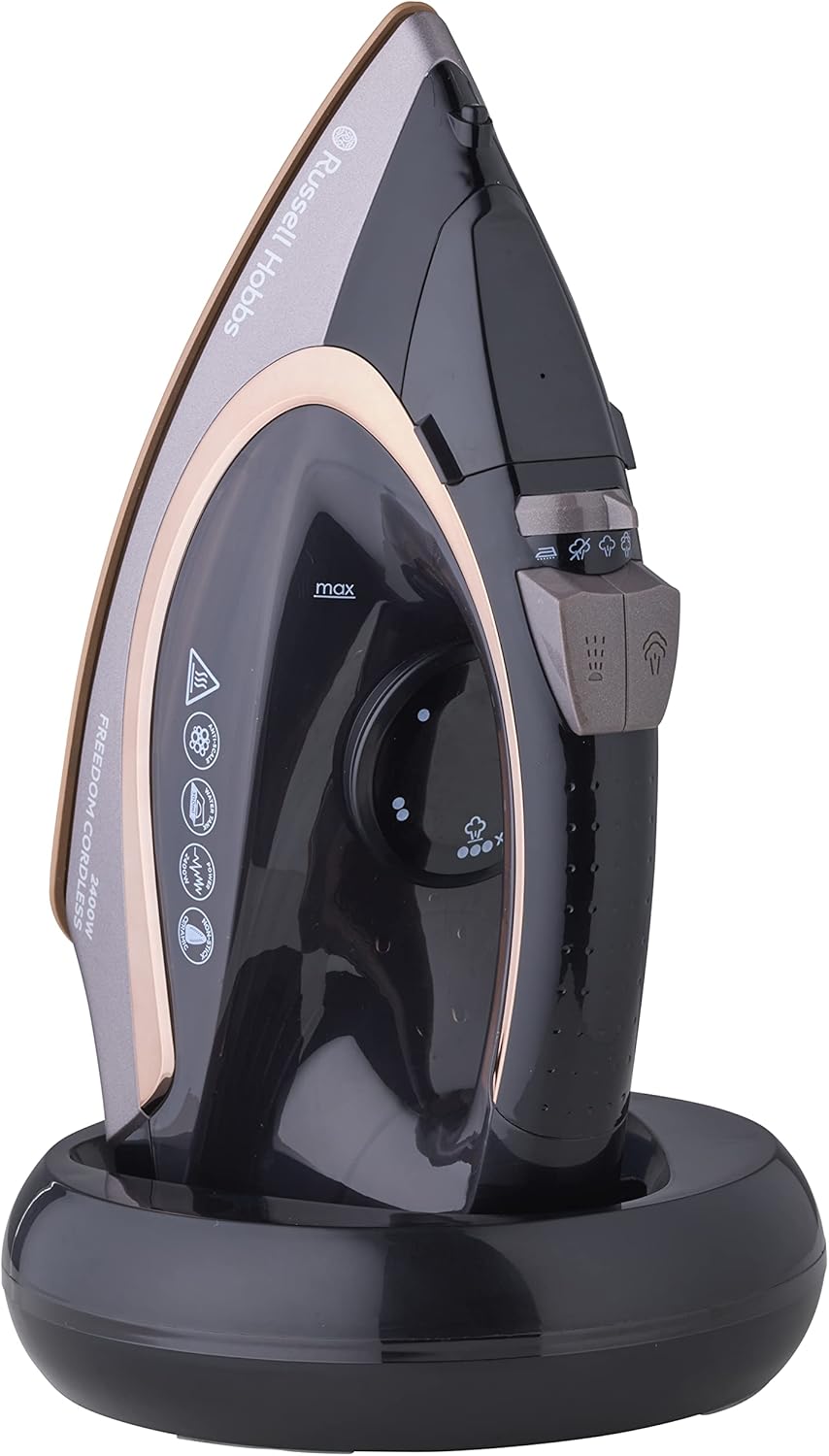 Russell Hobbs 2400W Black Freedom Cordless Steam Iron