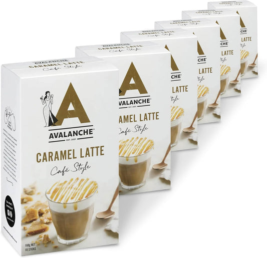 Avalanche Coffee Sticks Caramel Latte Cafe Style 60 Pack of 6