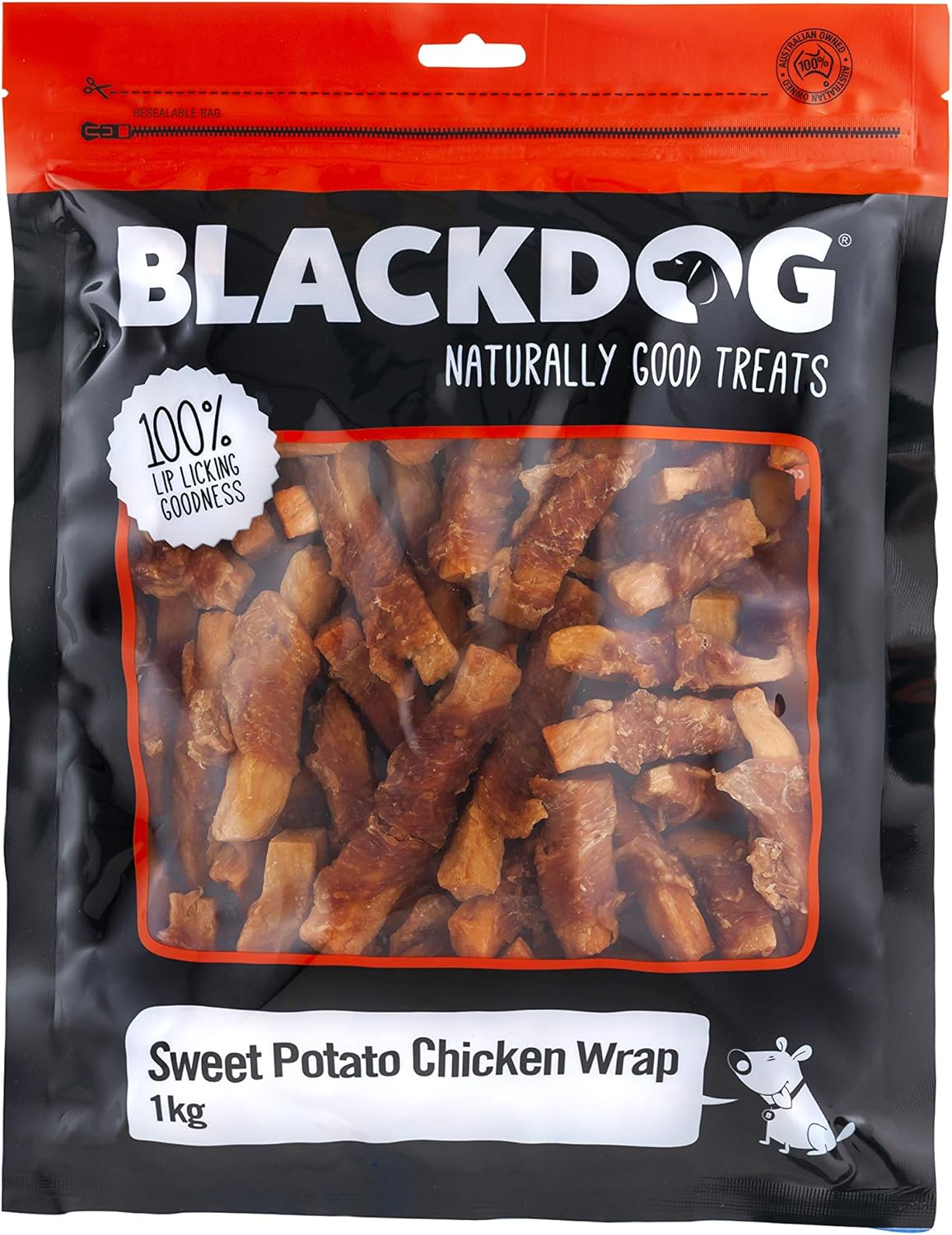 BLACKDOG Sweet Potato Chicken Wrap 1kg Delicious Dog Treats