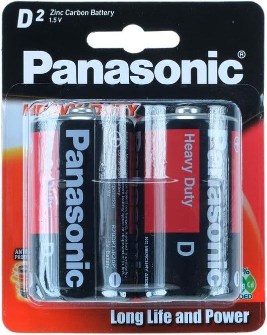 Panasonic Batteries D Heavy Duty pack of 2