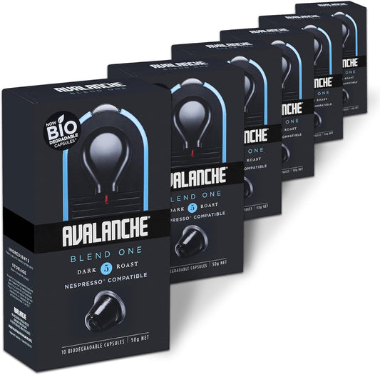 Avalanche Blend  Coffee Capsules One Dark Roast 10 Pack of 6