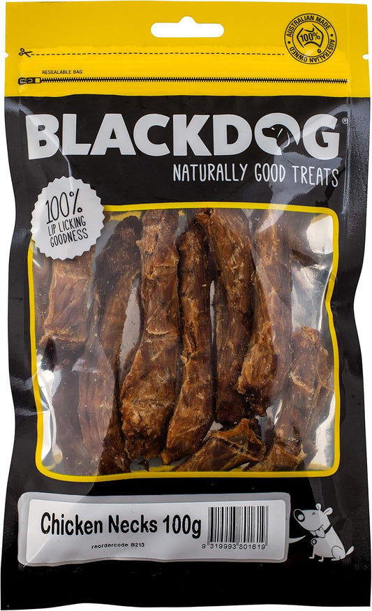 BLACKDOG Healthy Treats for Adult Dogs Chicken Necks 100g