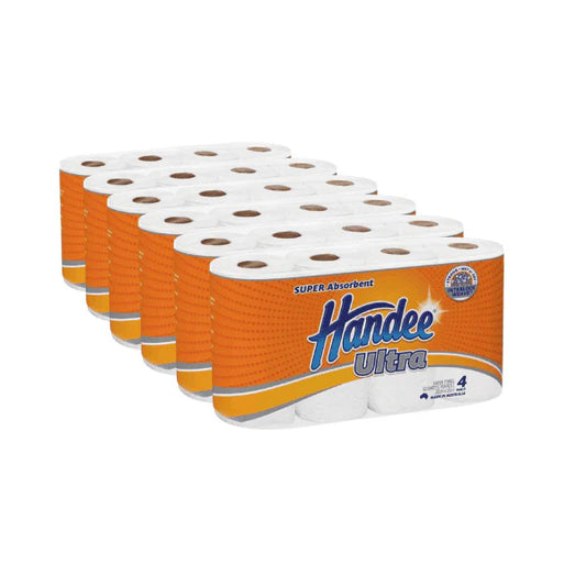 Pack of 24 Rolls Handee Ultra White Paper Towel