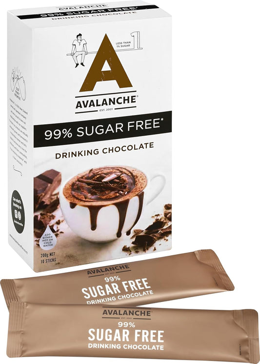 Avalanche 10 Coffee Sticks 200 g 99% Sugar Free Drinking Chocolate