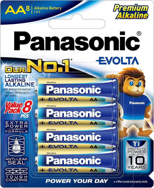 Panasonic Batteries pack of 8 Evolta AA Premium Alkaline