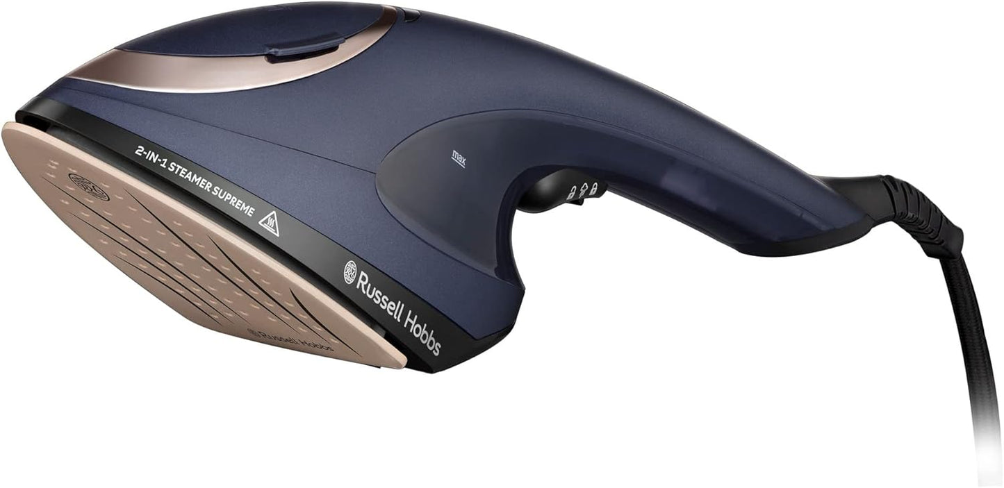 Russell Hobbs Dark Blue 2-in-1 1700W Garment Steamer RHC470