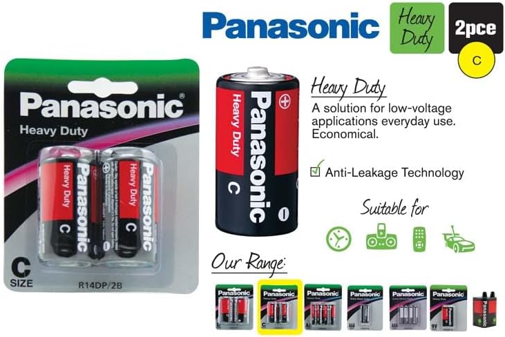 Panasonic C Heavy 2-Pieces Duty Batteries