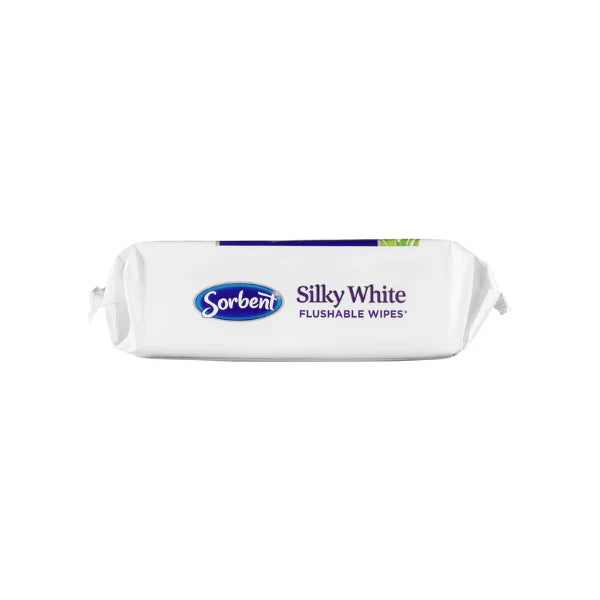 Sorbent 80 pack White Flushable Silky Wipes