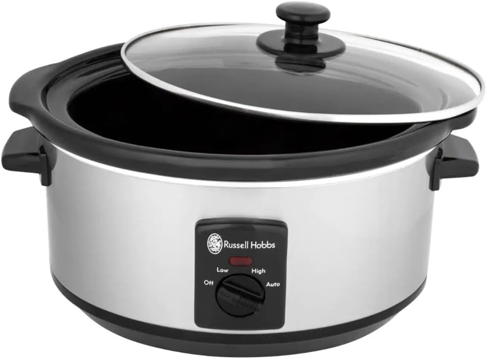 Russell Hobbs  Slow Cooker Silver 3.5L 3 Heat Settings