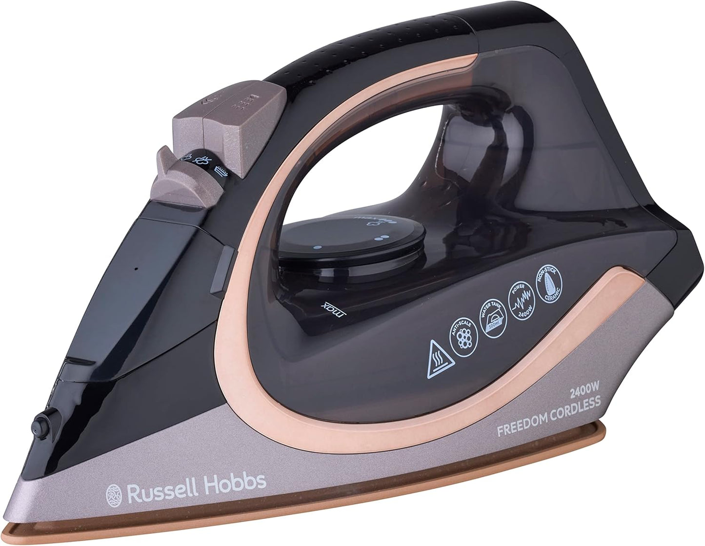 Russell Hobbs 2400W Black Freedom Cordless Steam Iron