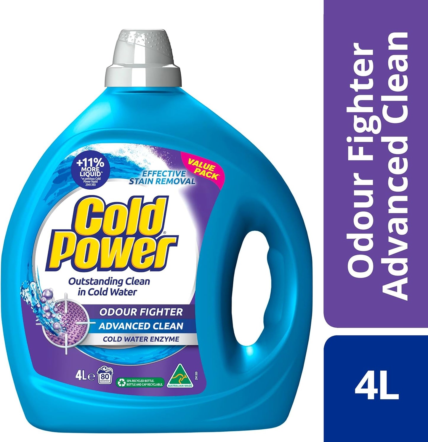 Cold Power Effective Odour Control 4L Laundry Detergent Liquid