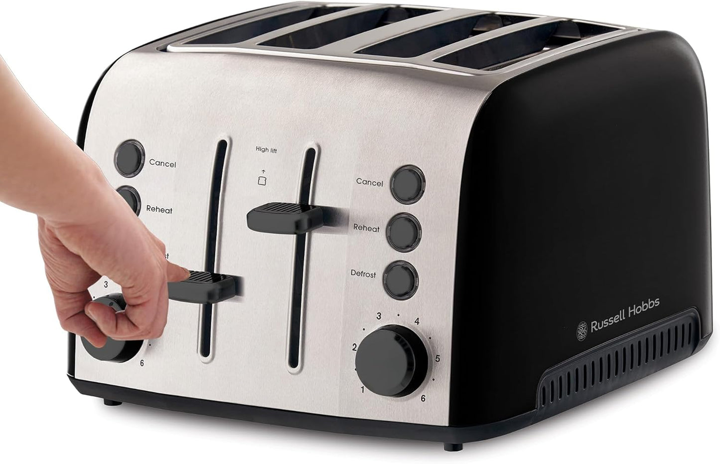 Russell Hobbs Slice Black Brooklyn RHT94BLK Toaster 4