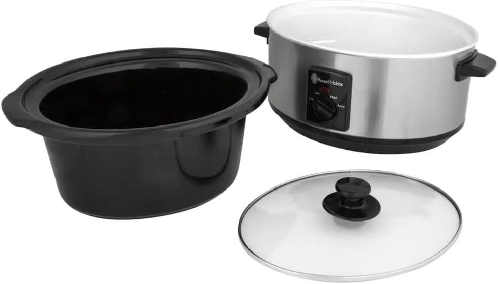 Russell Hobbs  Slow Cooker Silver 3.5L 3 Heat Settings