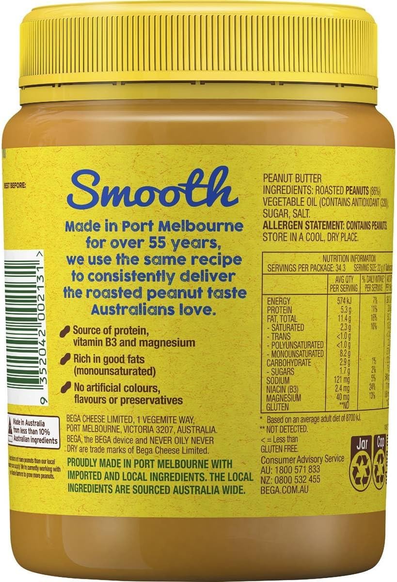 Bega Peanut Butter Core Smooth 755g