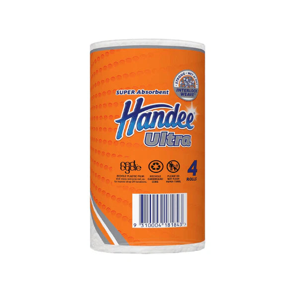 Pack of 24 Rolls Handee Ultra White Paper Towel