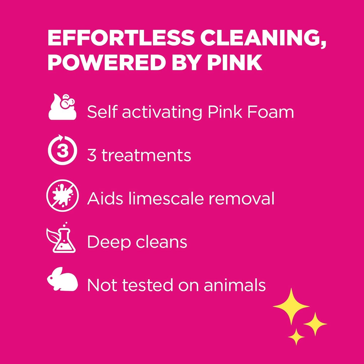 The Pink Stuff Miracle Foaming Toilet Cleaner Bathroom Freshness 3-Pack