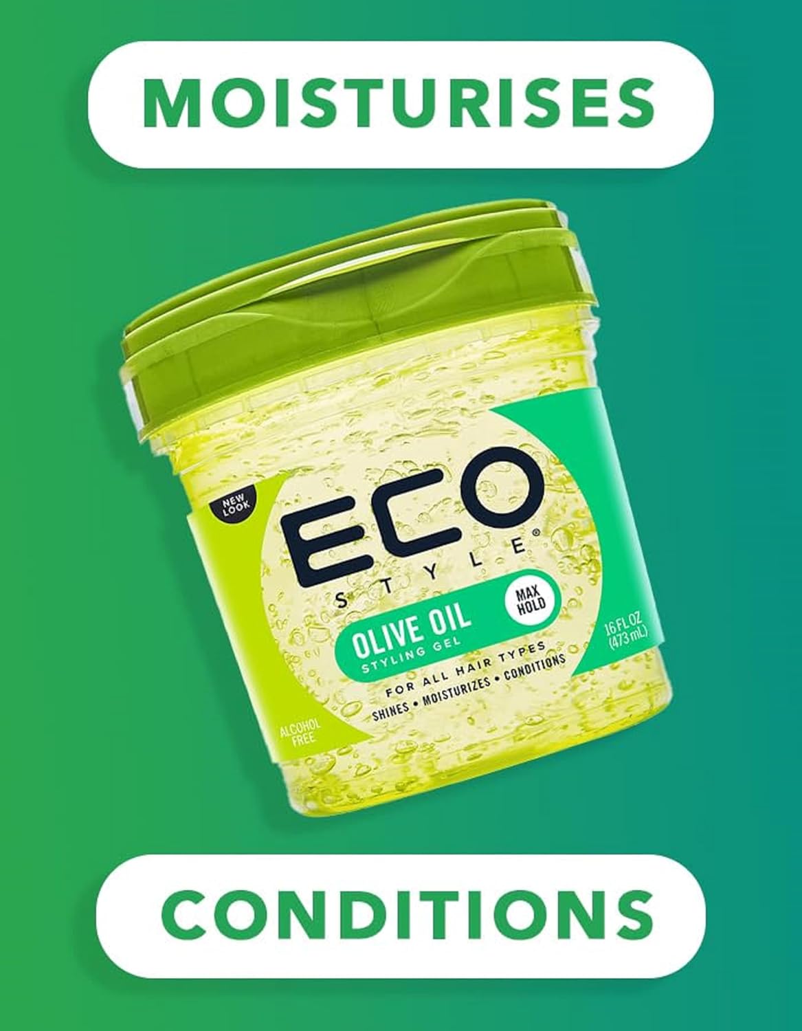 Eco Style  473ml Nourishing Olive Oil Hair Gel Moisturizing Styling Gel