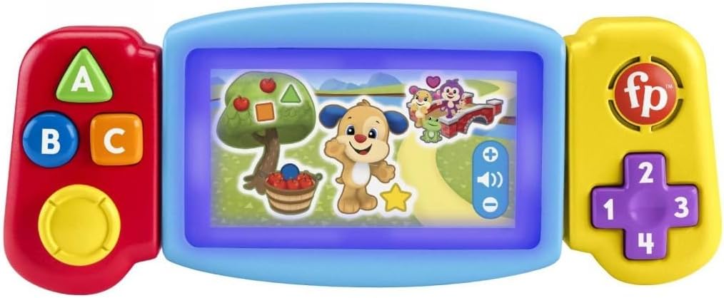 Fisher-Price Laugh & Learn Puppy’s Activity Cube – Baby Learning Toy with Lights, Music, and Motor Activities